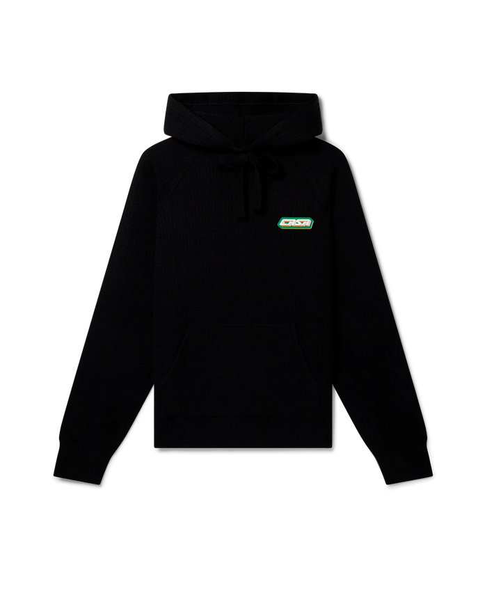 Rib Effect Hooded Sweatshirt