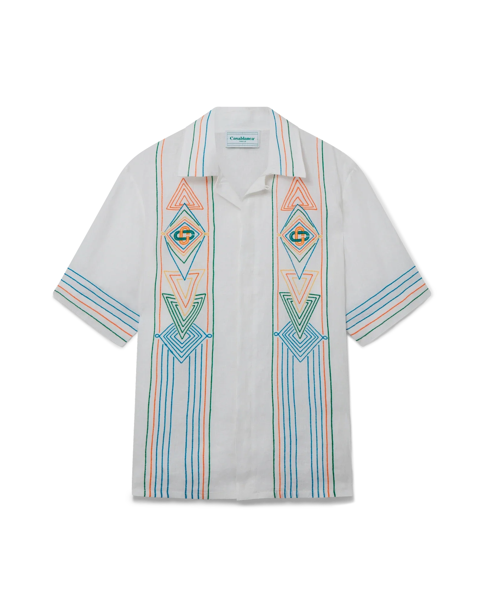 Le Fil De La Musique Short Sleeve Linen Shirt