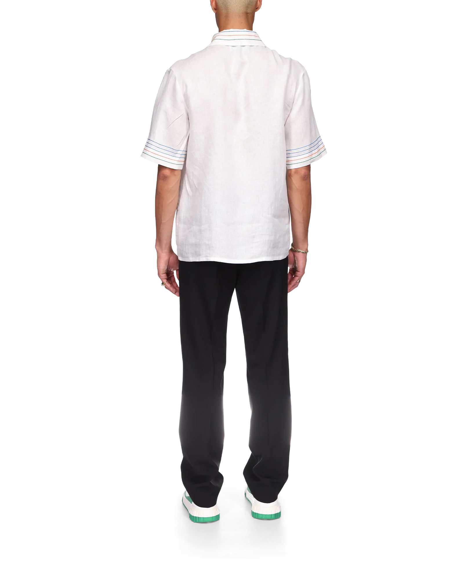 Le Fil De La Musique Short Sleeve Linen Shirt