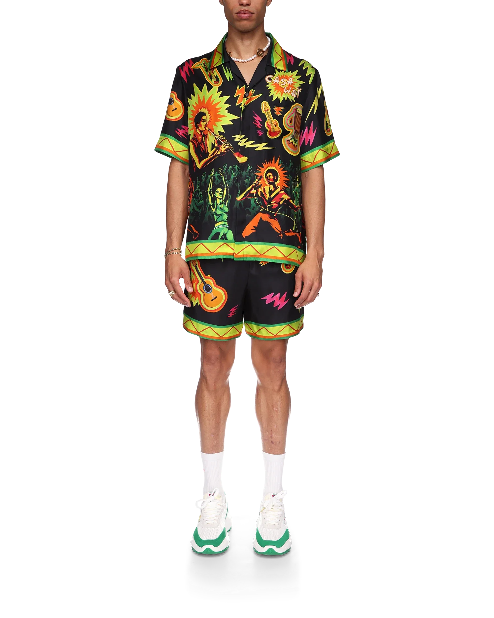 Music For The People Short Sleeve Silk Shirt