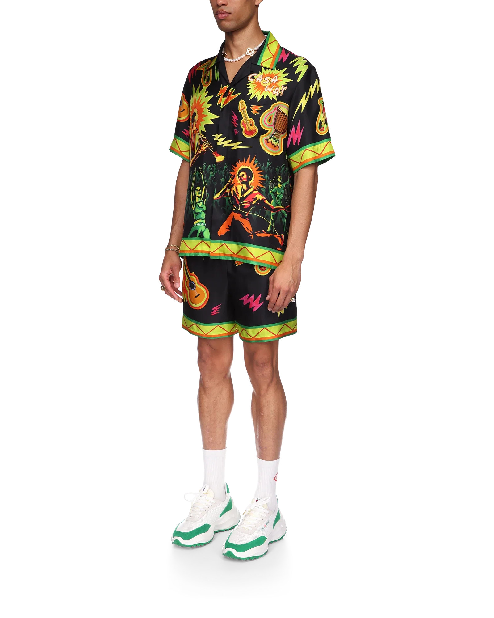 Music For The People Short Sleeve Silk Shirt