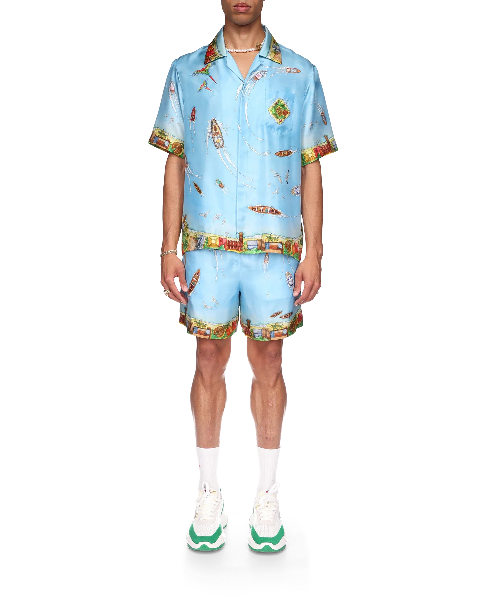 Maison Sur Piloti Short Sleeve Silk Shirt