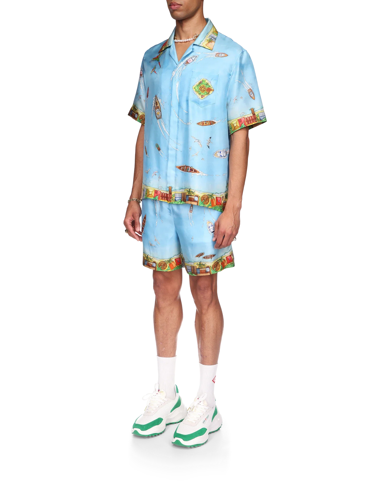 Maison Sur Piloti Short Sleeve Silk Shirt