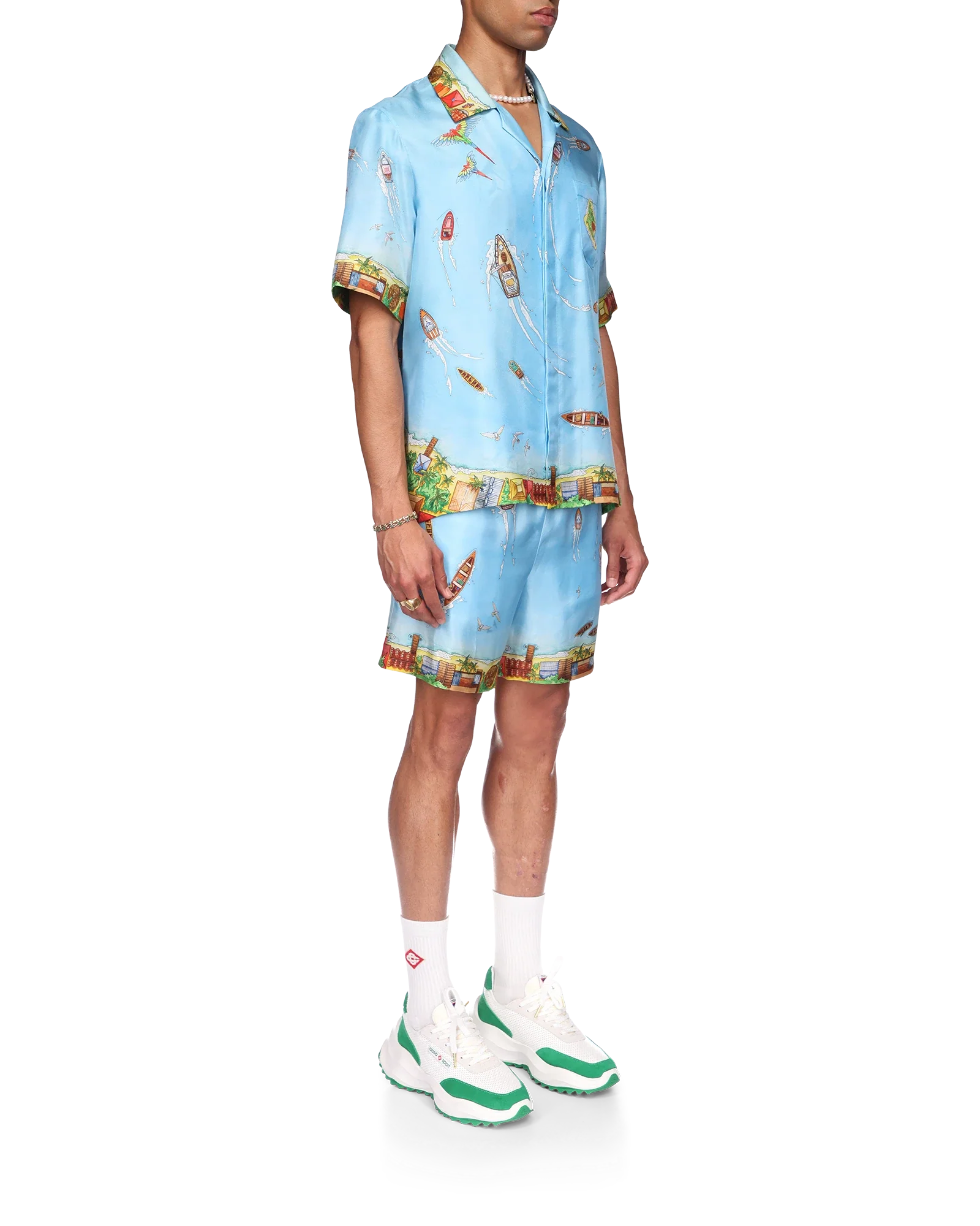 Maison Sur Piloti Short Sleeve Silk Shirt