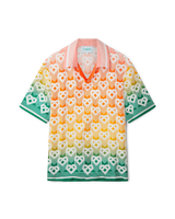 Gradient Heart Monogram Silk Shirt