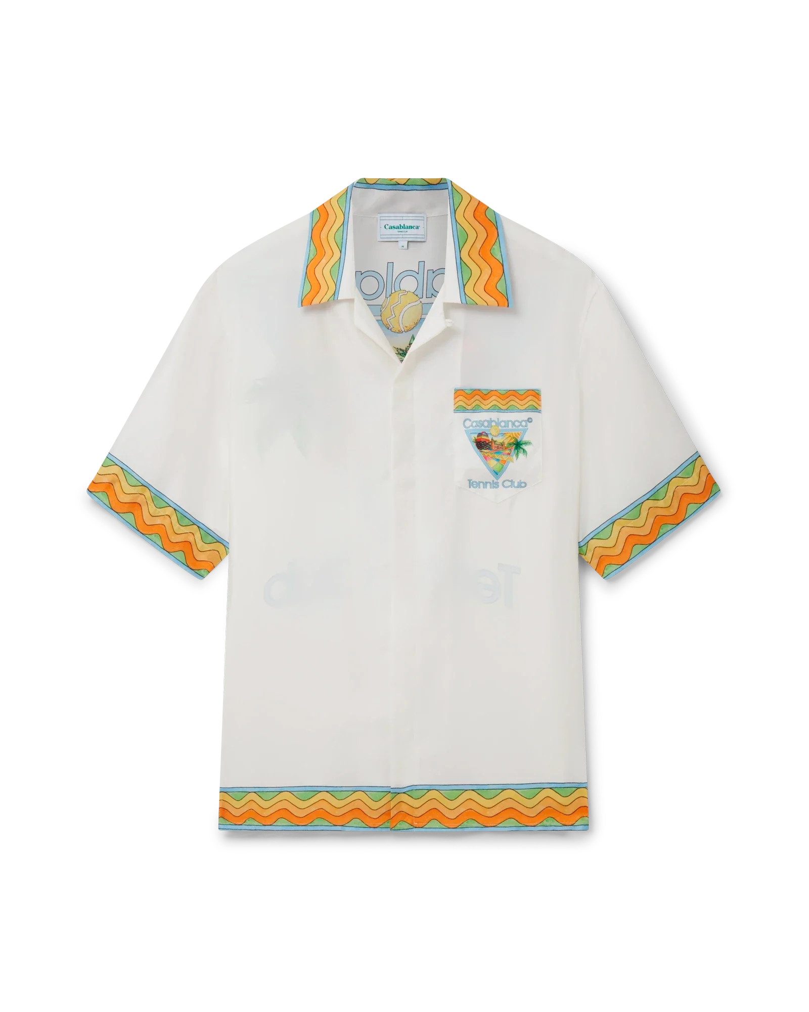 Afro Cubism Tennis Club Short Sleeve Silk Shirt