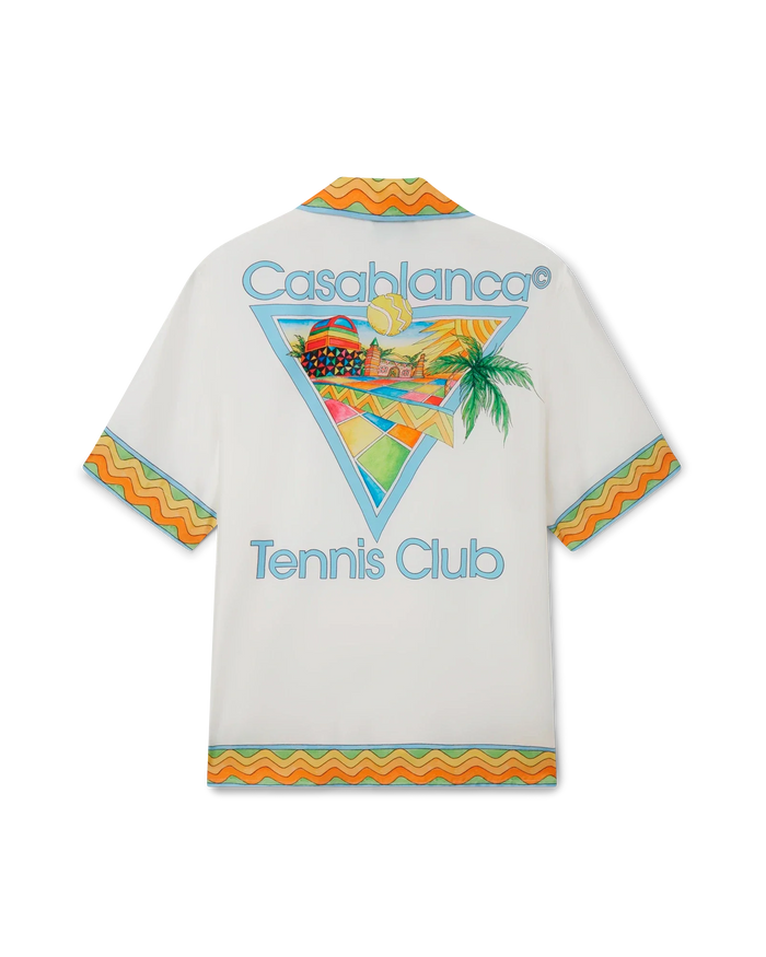 Afro Cubism Tennis Club Silk Shirt