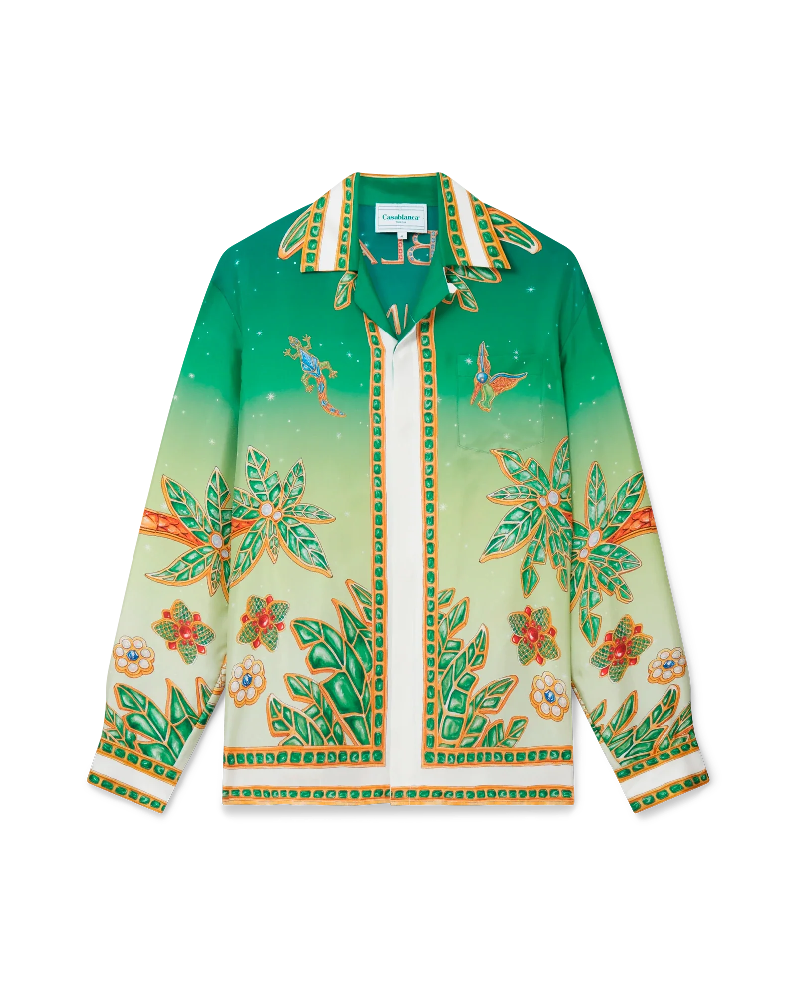 Chemise à manches longues en soie Joyaux D’Afrique