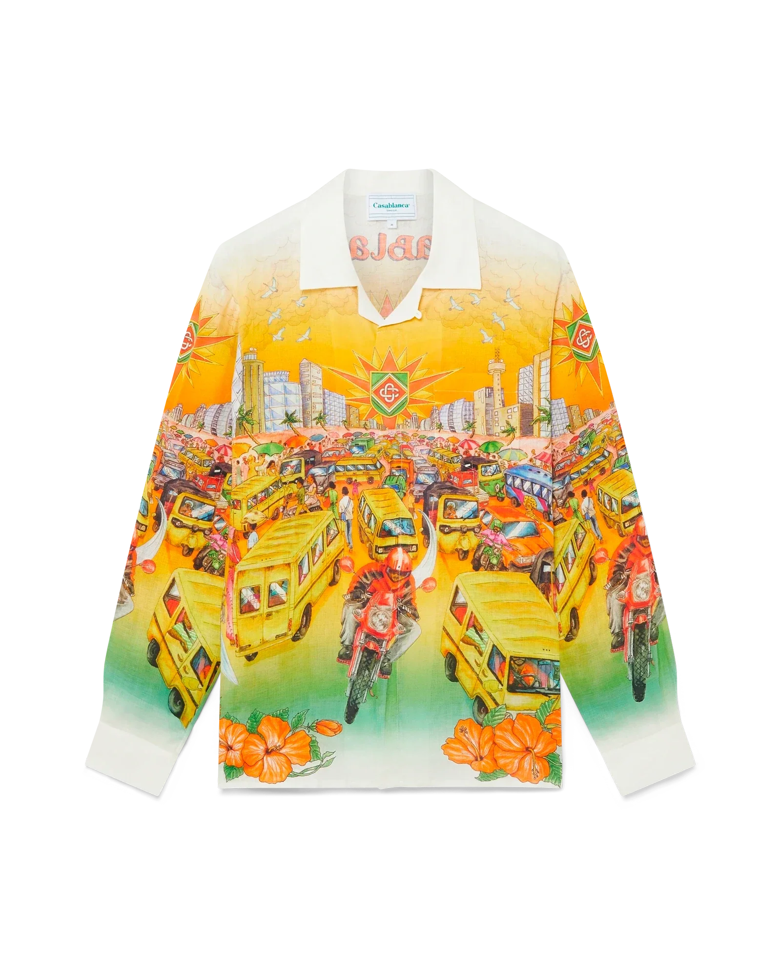 Traffic Long Sleeve Linen Shirt