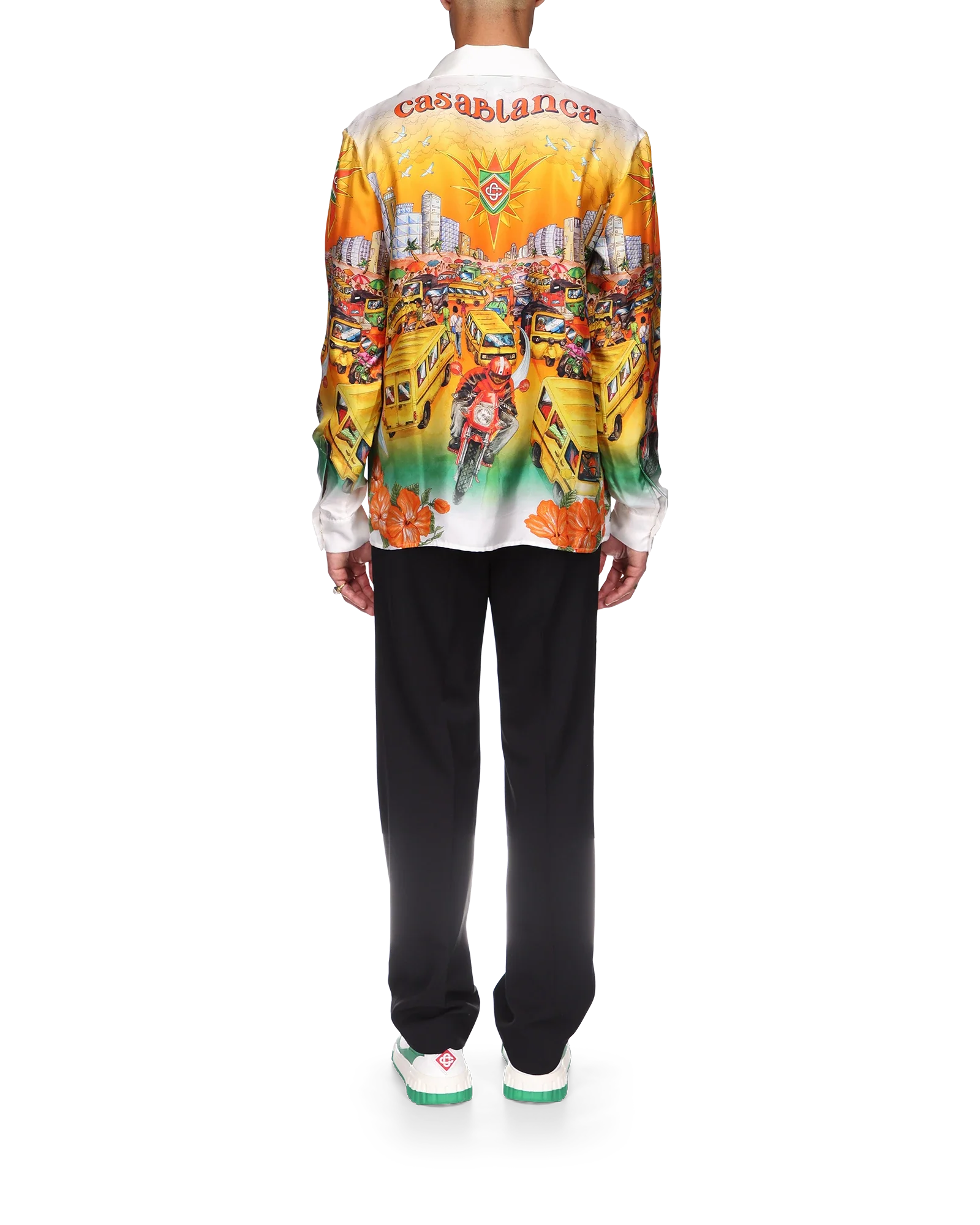 Traffic Long Sleeve Linen Shirt