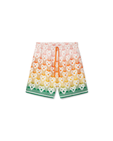 Gradient Heart Monogram Silk Shorts