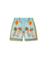 Yoruba Flowers Silk Shorts