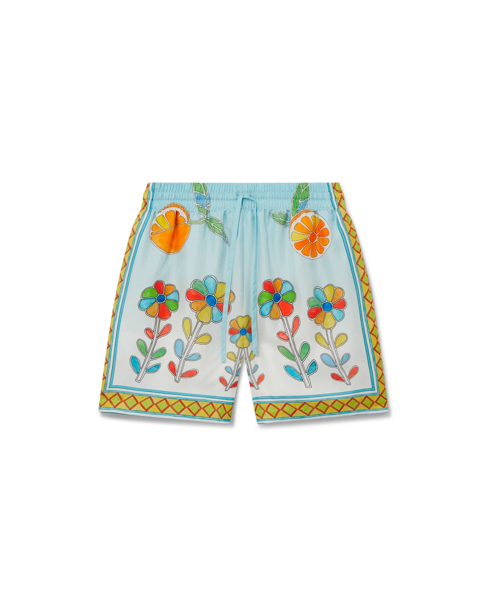 Short en soie Yoruba Flowers