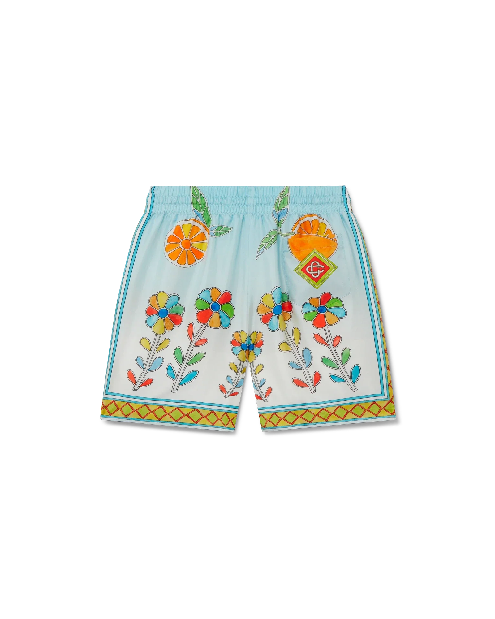 Short en soie Yoruba Flowers