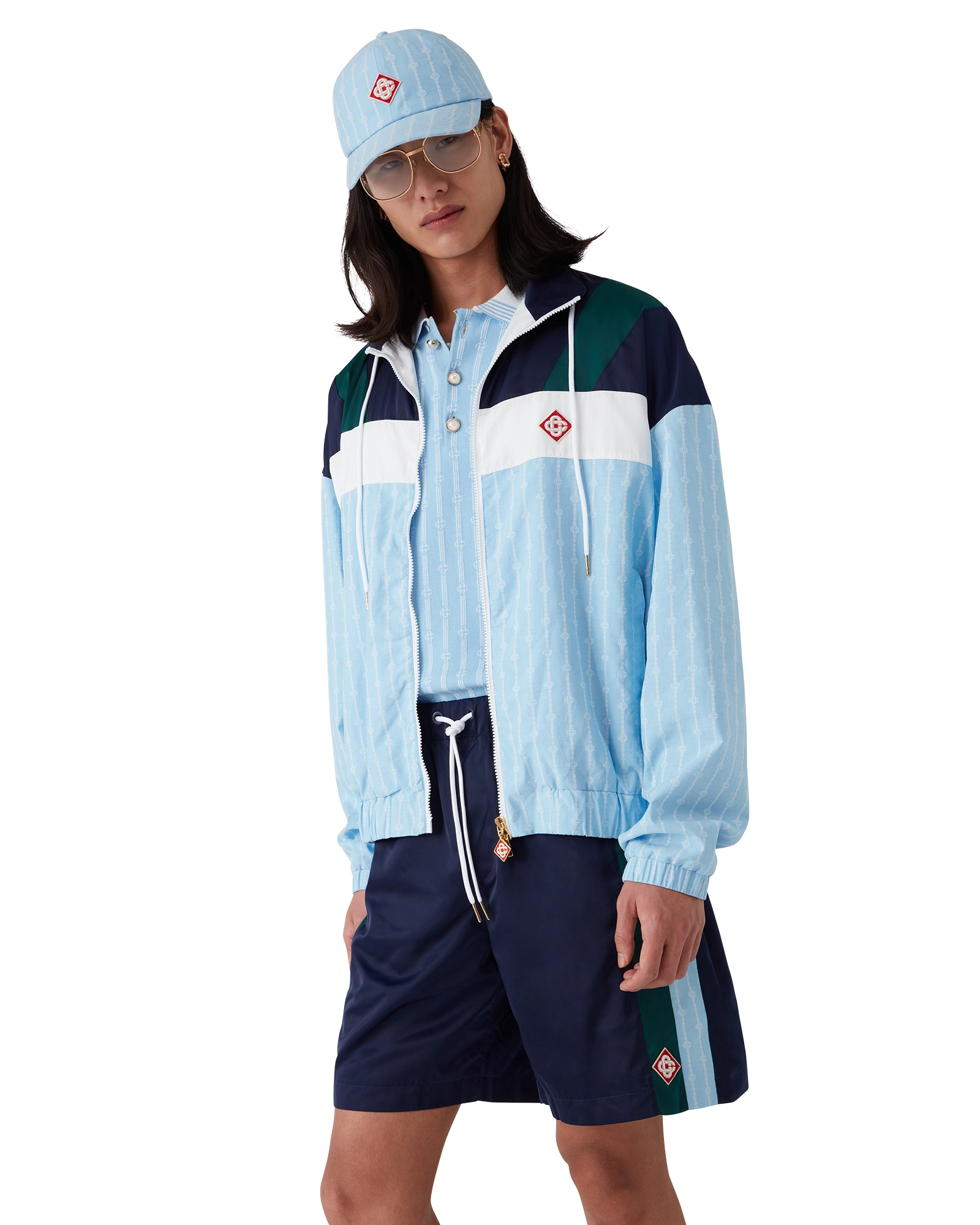 Pinstripe Laurel Track Jacket