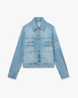 Graffiti Distressed Denim Jacket