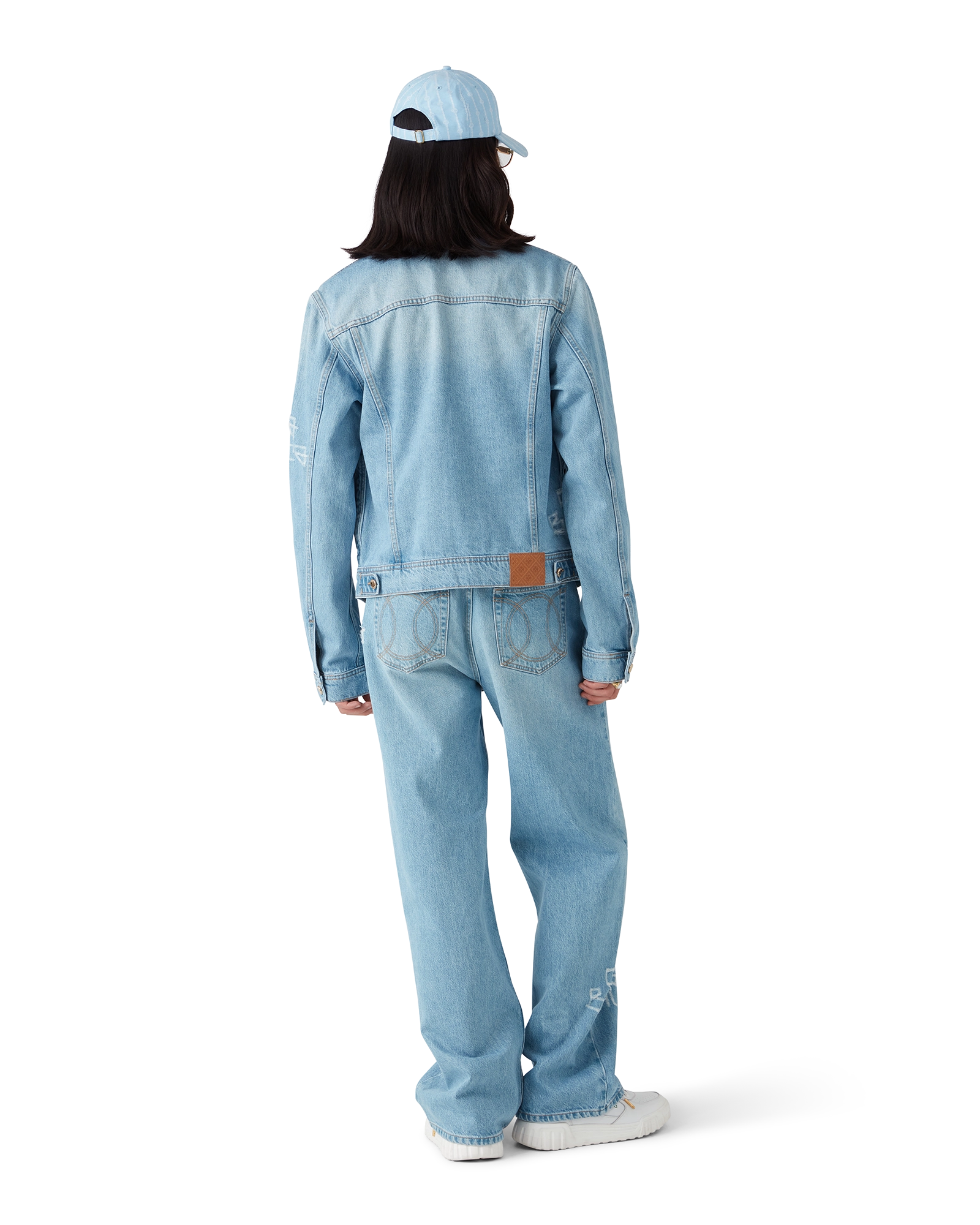 Graffiti Distressed Denim Jacket