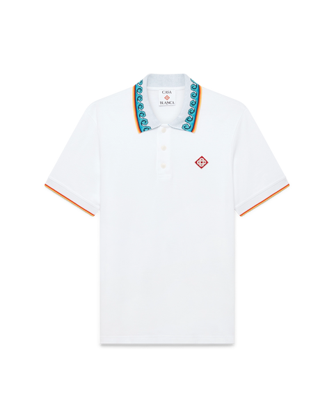 Greco Wave Polo Shirt | Casablanca Paris Greco Wave Polo Shirt | Casablanca Paris