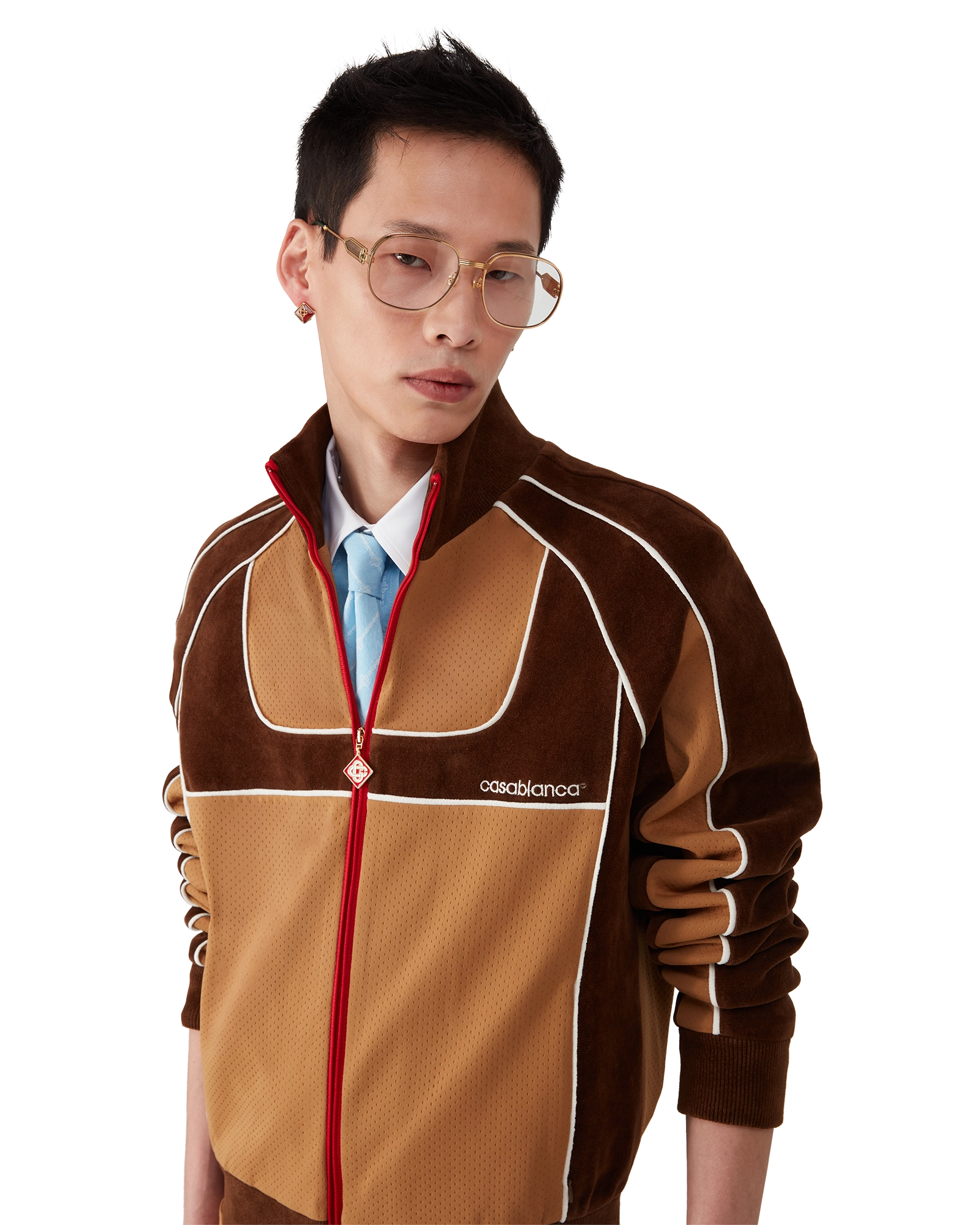 Chenille Panelled Track Jacket