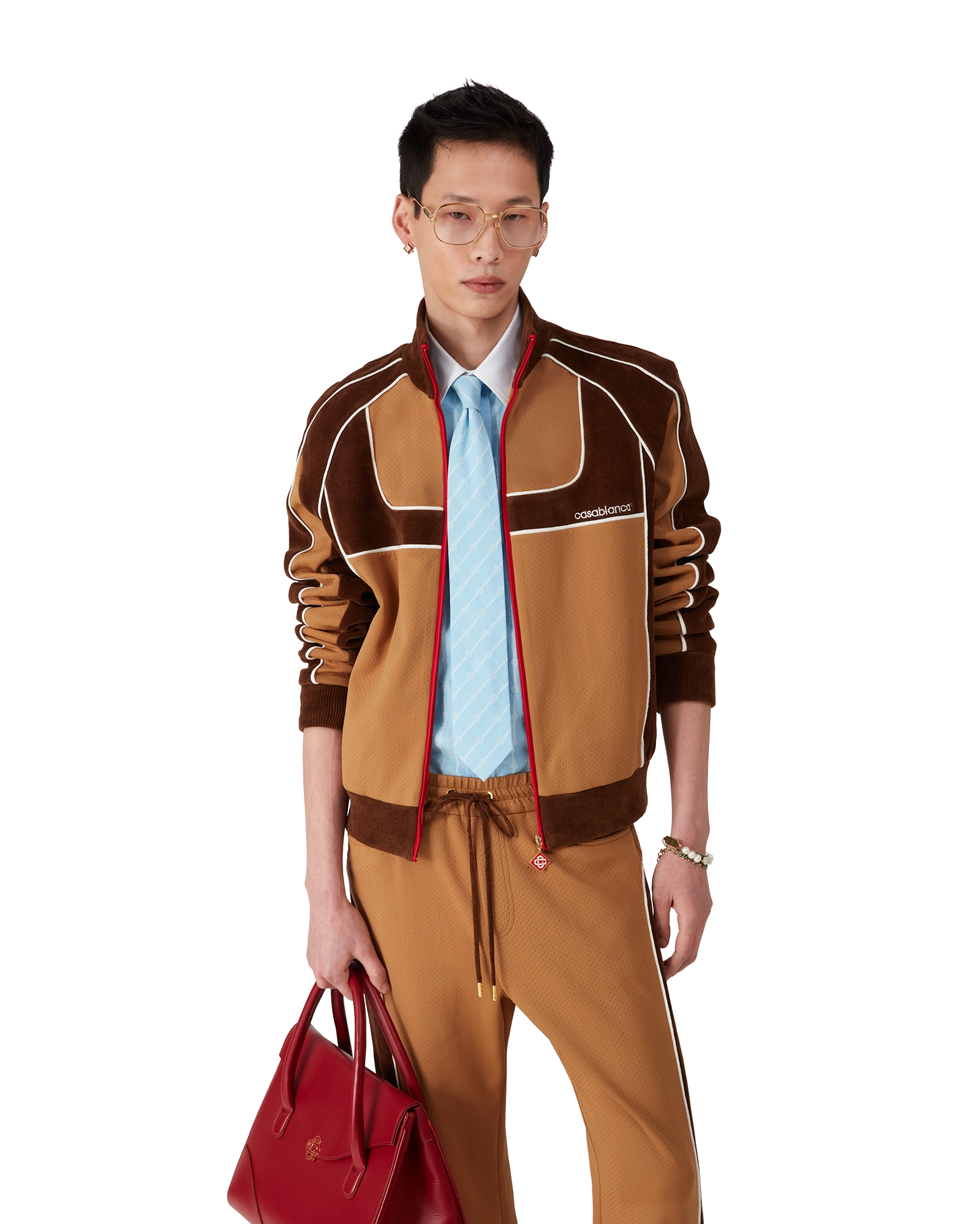 Chenille Panelled Track Jacket