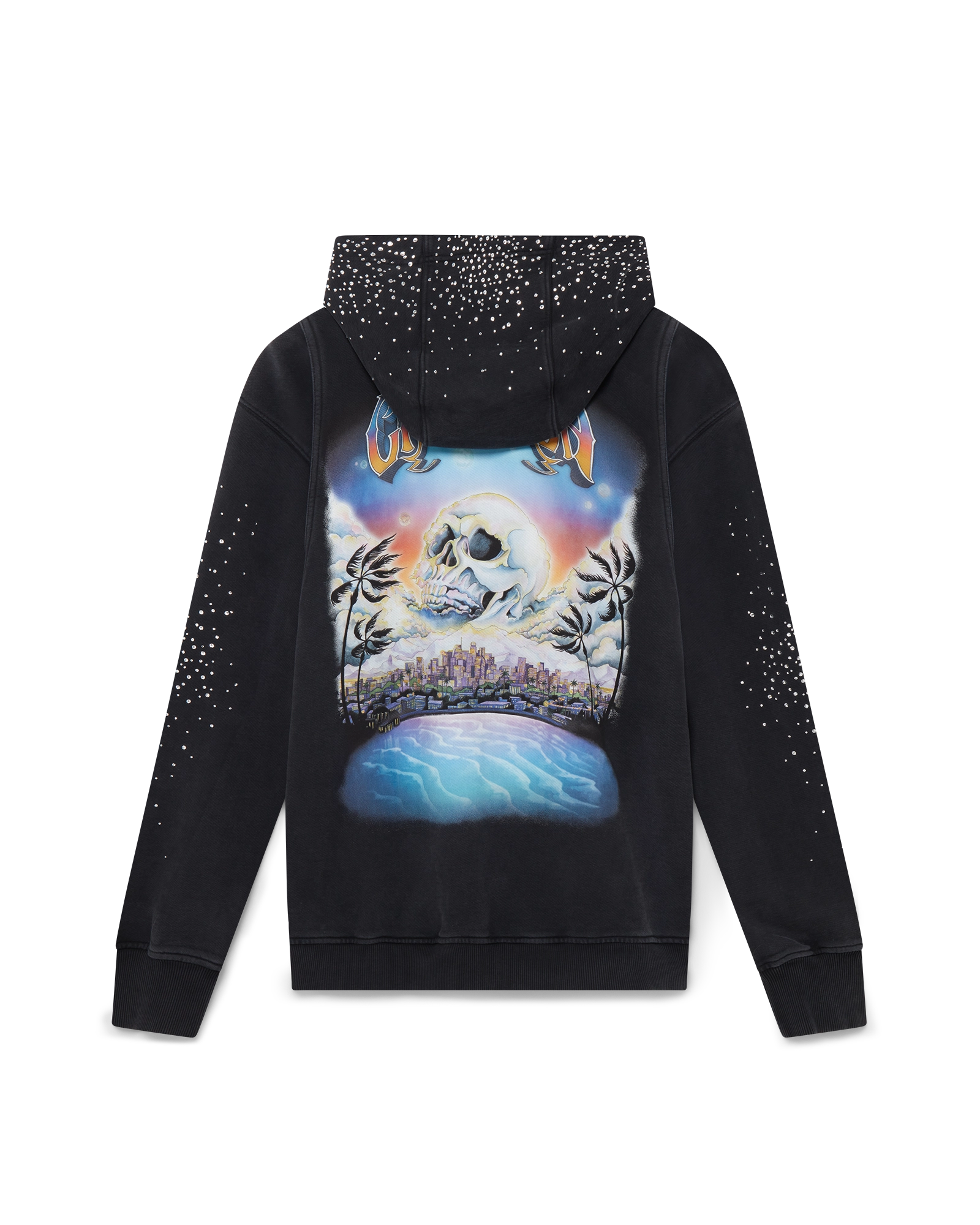 La Prémonition Crystal Embellished Zip Hooded Sweatshirt