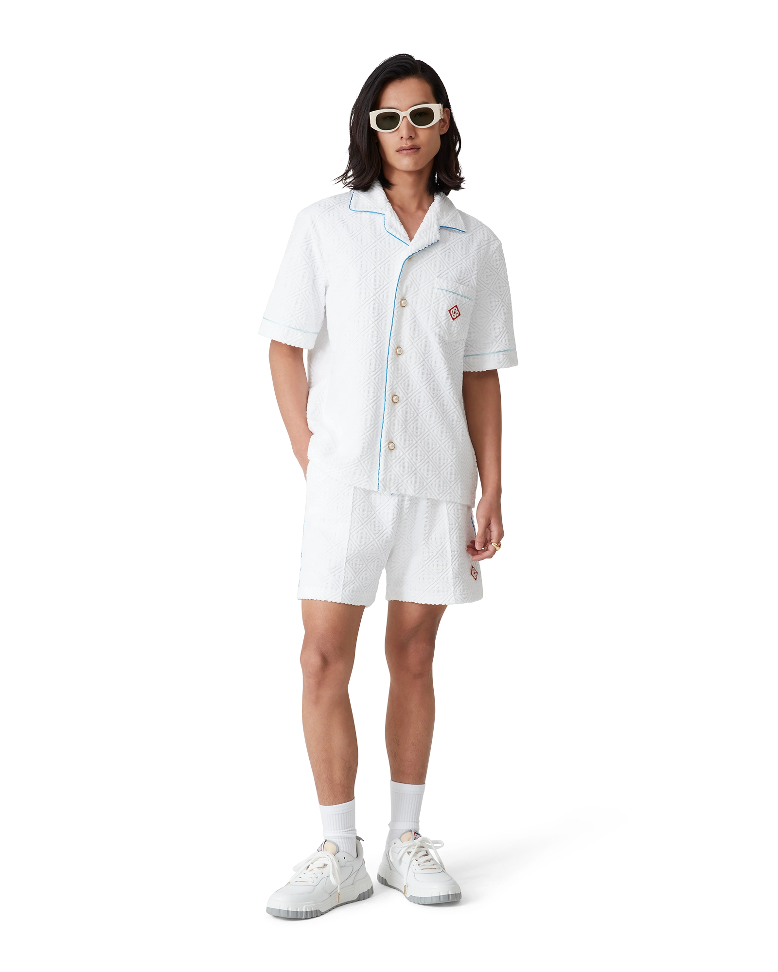 Tennis Stripe Towelling Shorts