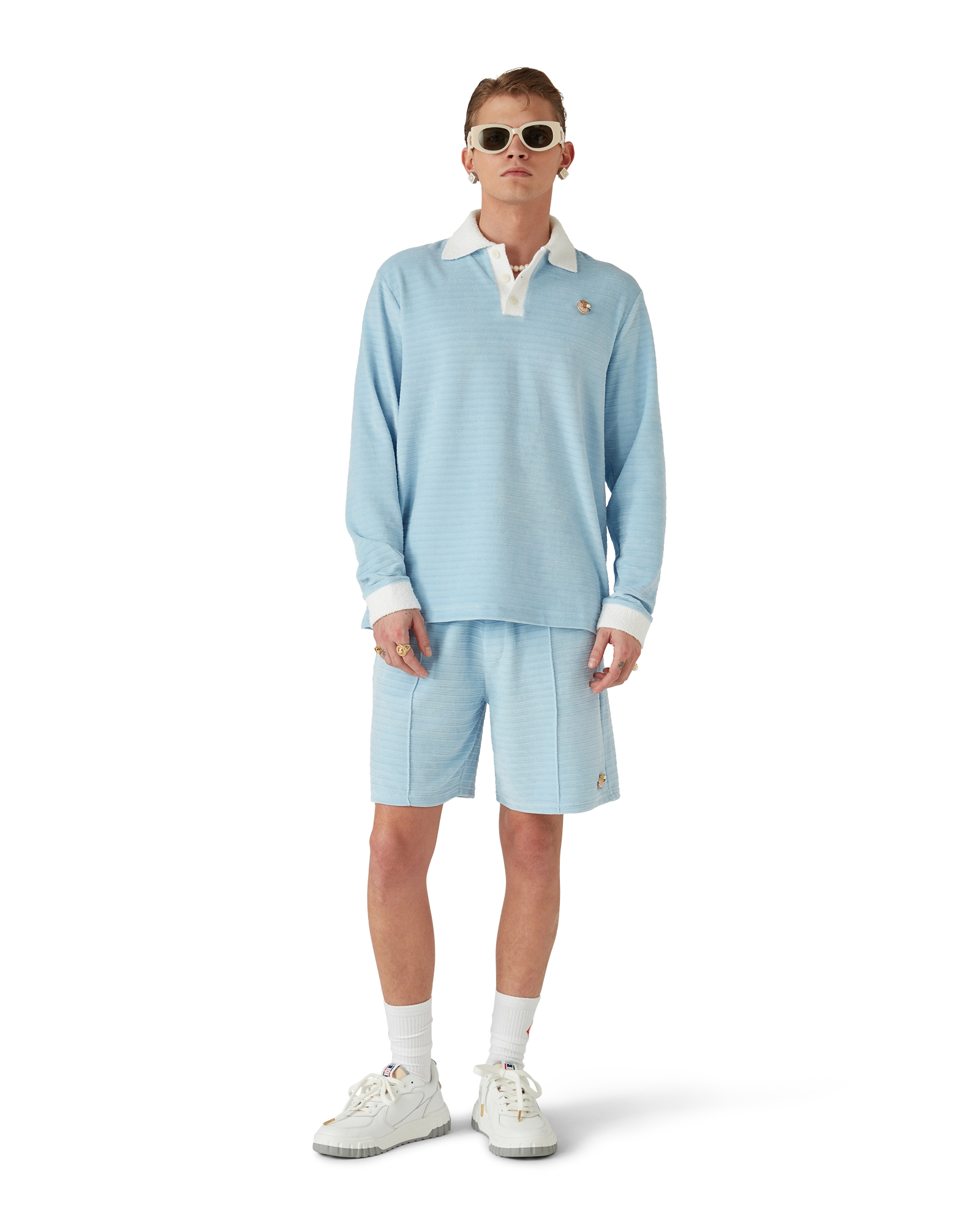 Velour Stripe Shorts