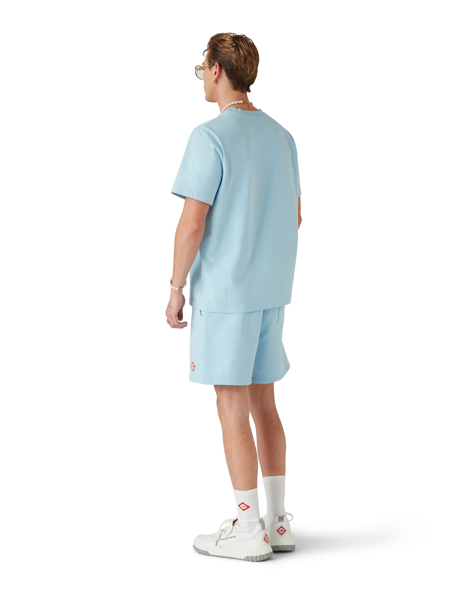 Light Blue Diamond Logo Short Sleeve T-Shirt