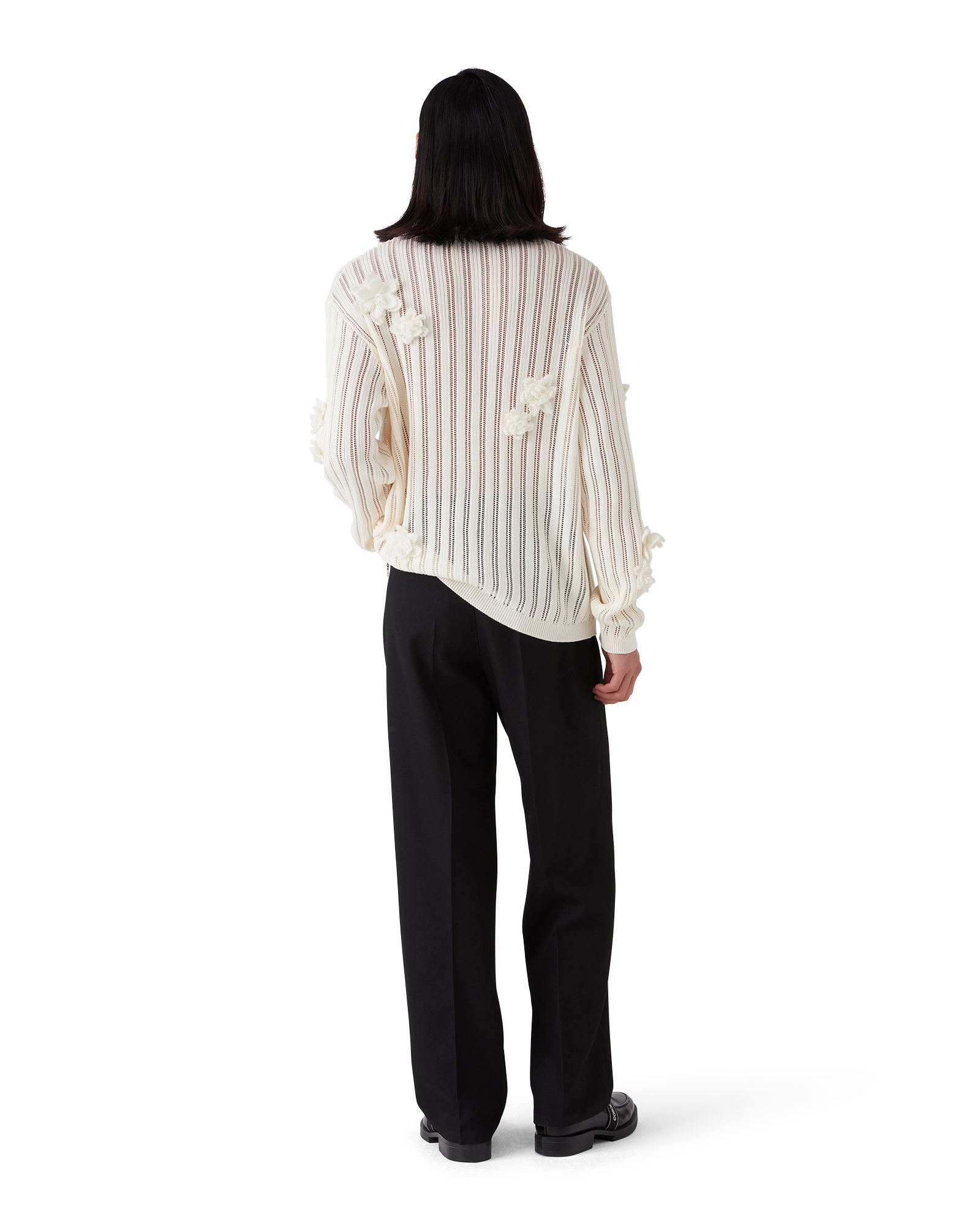 Flower Lace Knit Shirt