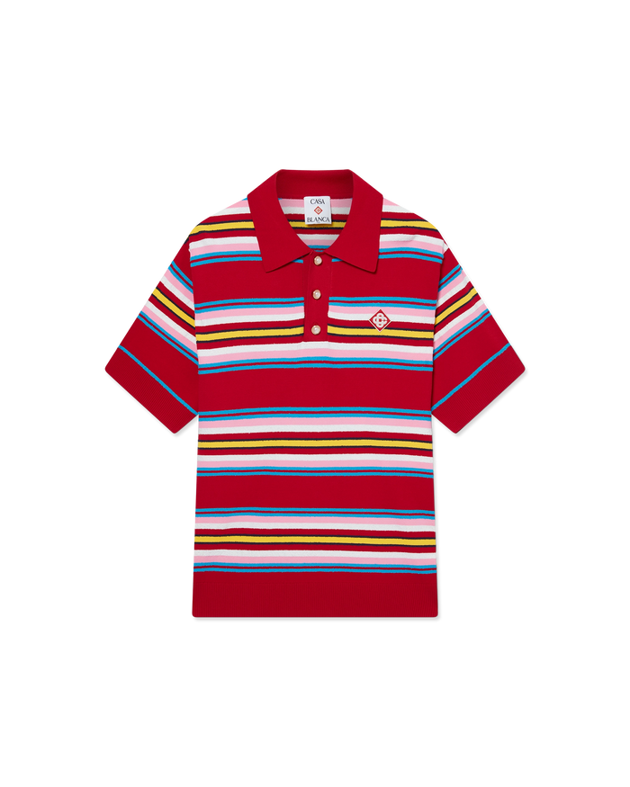 Stripe Oversized Polo Shirt