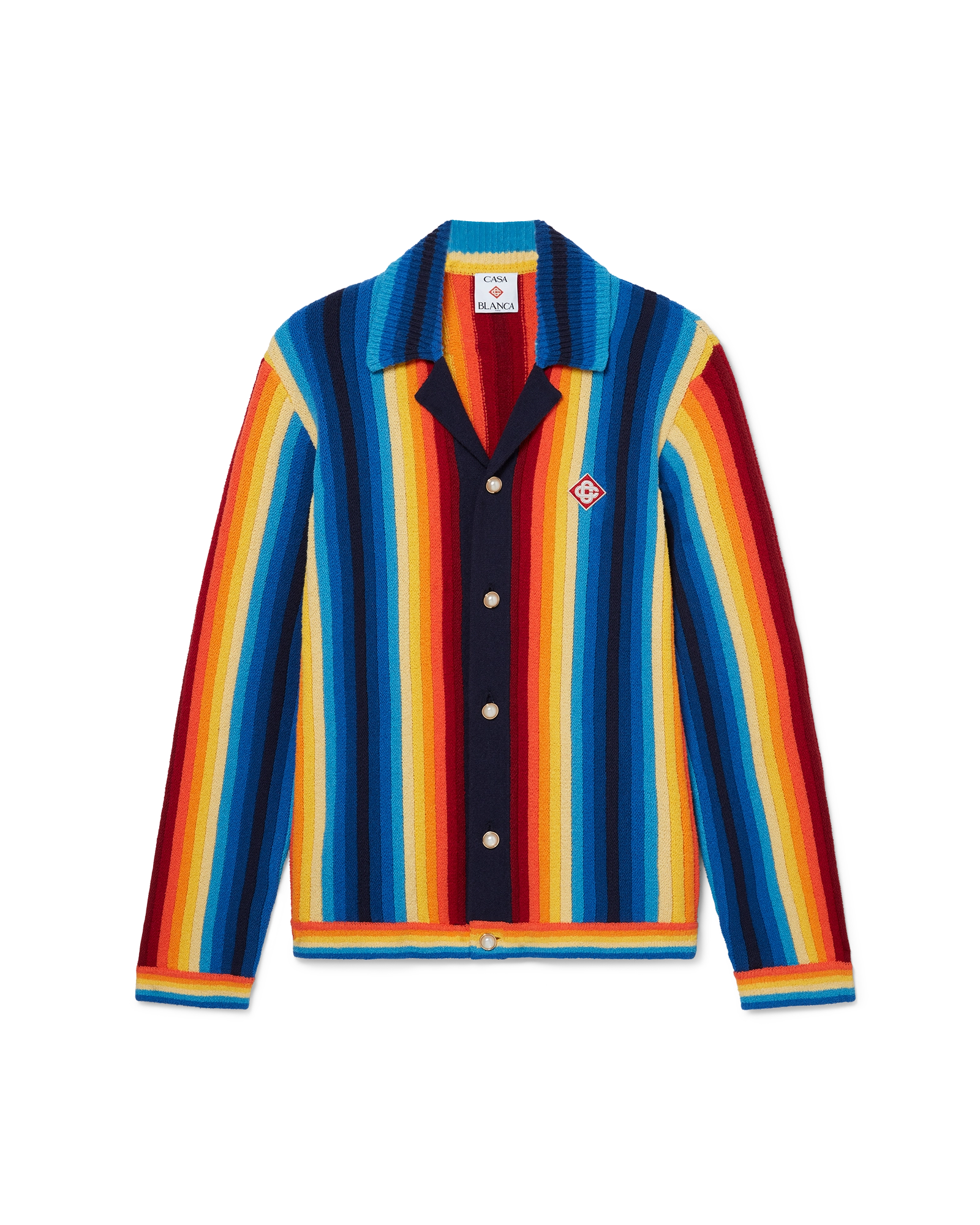 Gradient Stripe Towelling Jacket