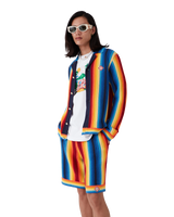 Gradient Stripe Towelling Jacket