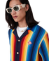 Gradient Stripe Towelling Jacket