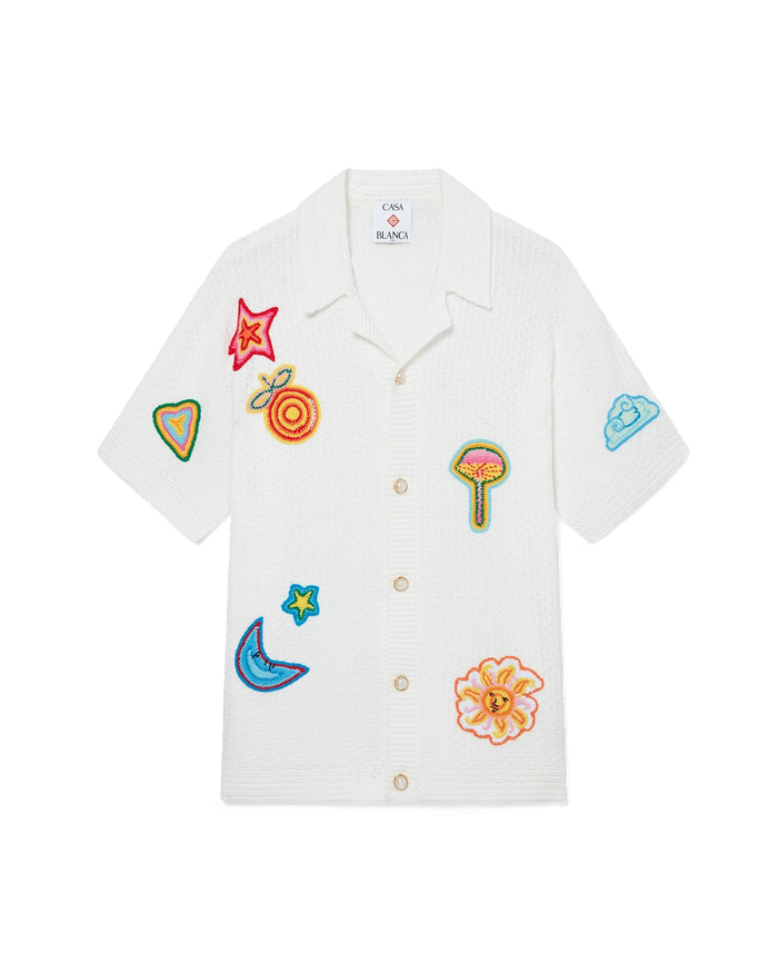 Motif Crochet Shirt | Casablanca Paris Motif Crochet Shirt | Casablanca Paris