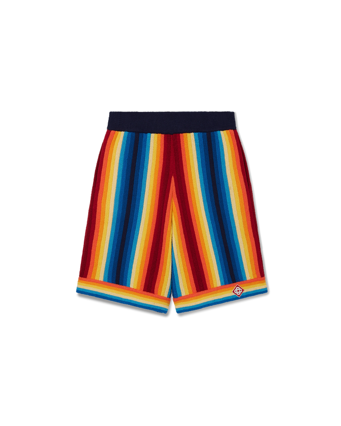 Gradient Stripe Towelling Shorts