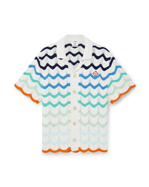 Gradient Wave Crochet Shirt | Casablanca Paris Gradient Wave Crochet Shirt | Casablanca Paris