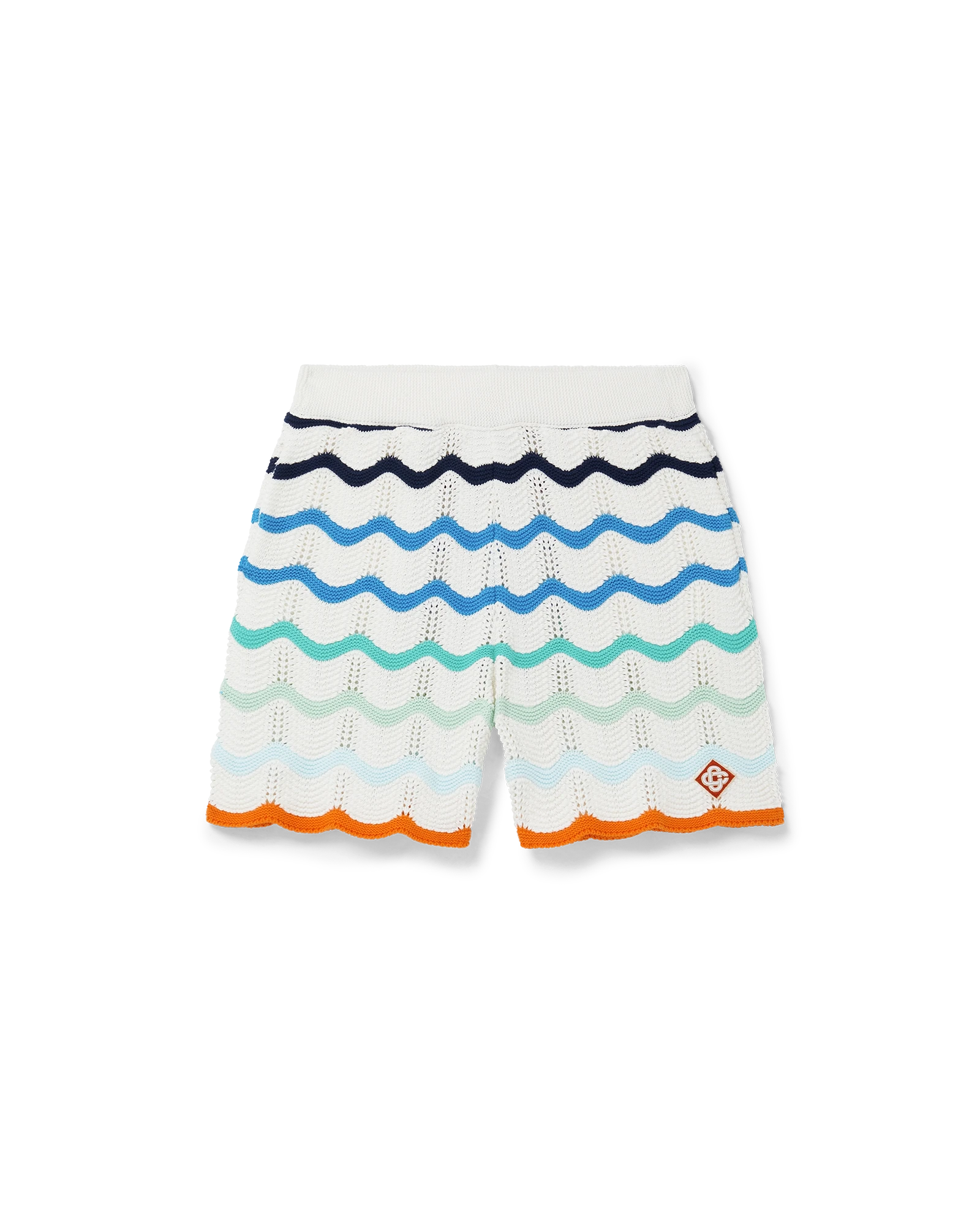 Gradient Wave Crochet Shorts