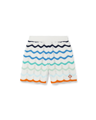 Gradient Wave Crochet Shorts
