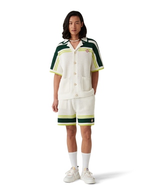 Tennis Short Sleeve Crochet Shirt