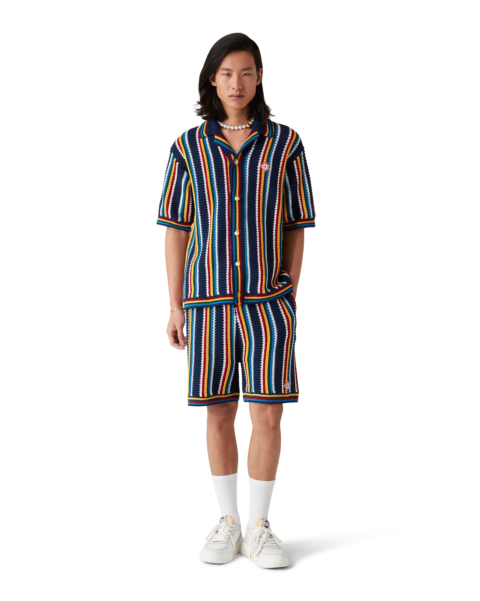 Crochet Stripe Shorts