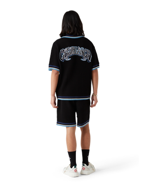 Gothic Short Sleeve Crochet Shirt