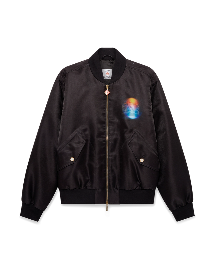 Organza Gradient Bomber Jacket