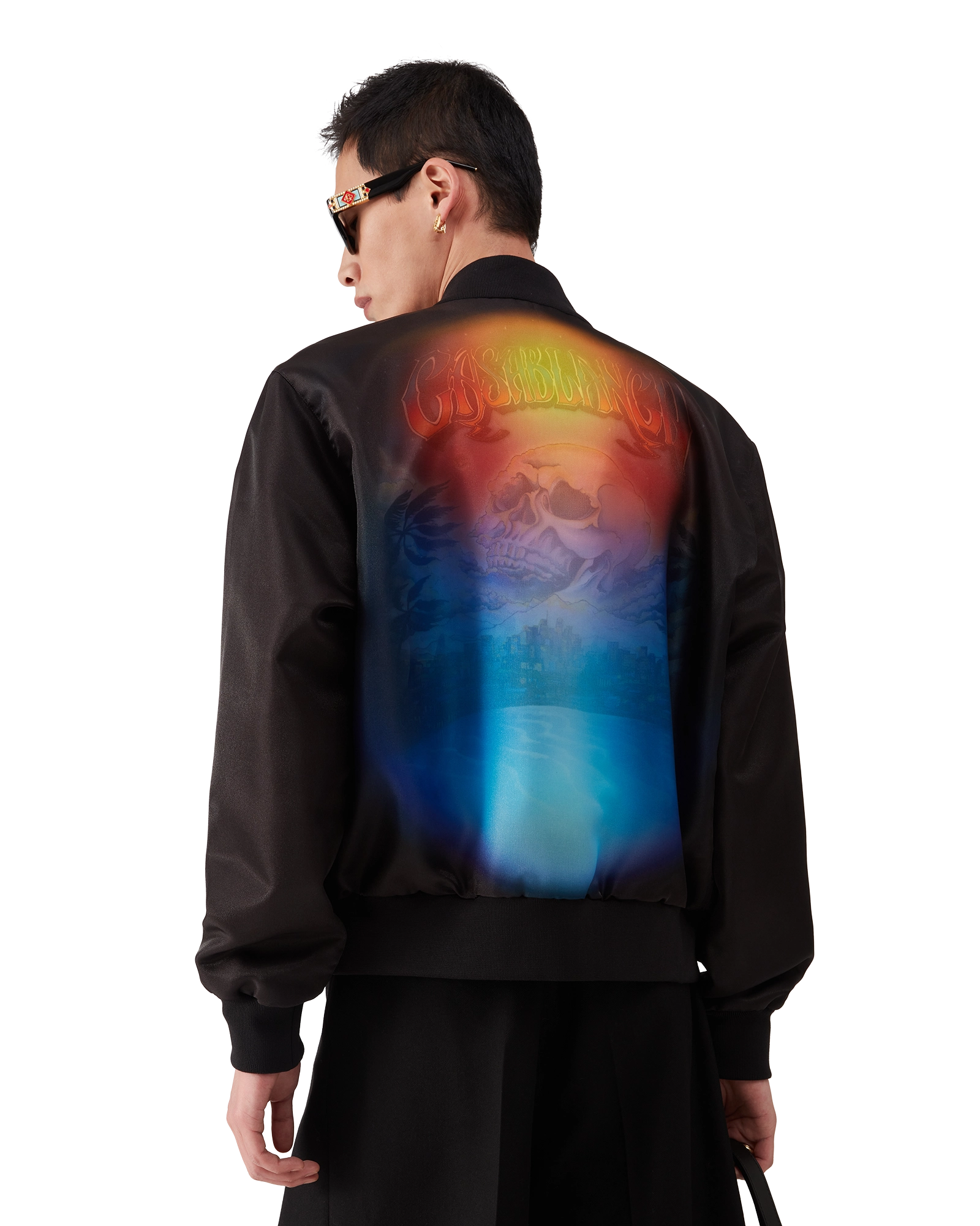 Organza Gradient Bomber Jacket