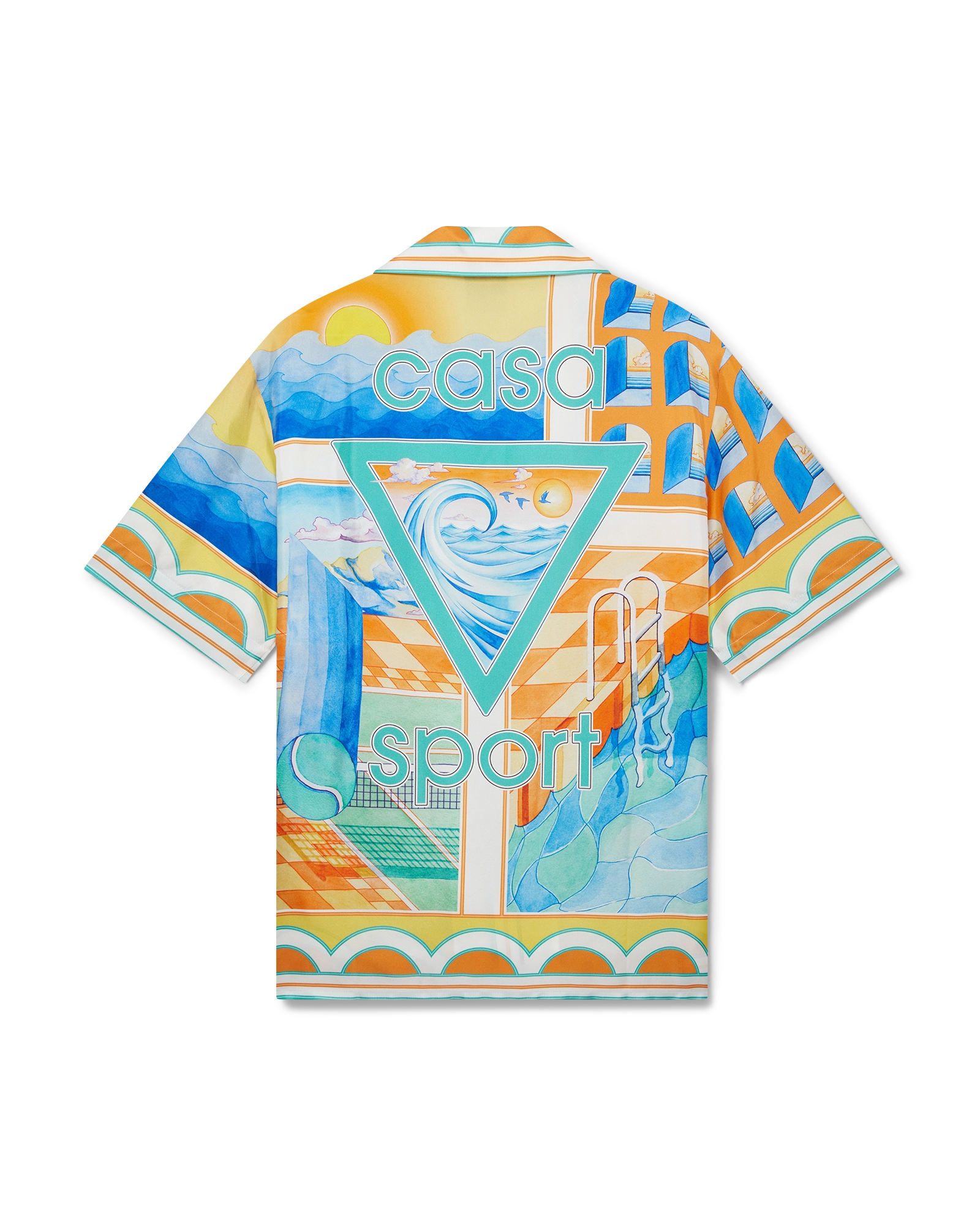 Surreal Pool Short Sleeve Silk Shirt
