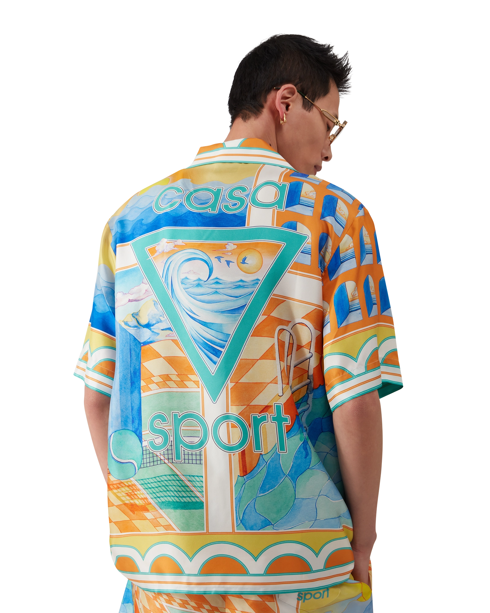 Surreal Pool Short Sleeve Silk Shirt