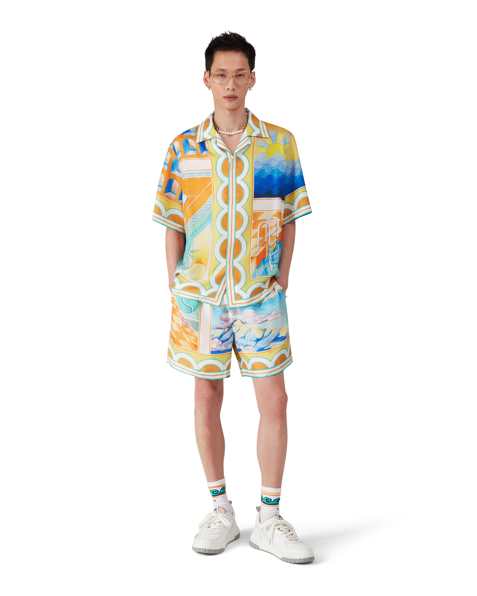 Surreal Pool Short Sleeve Silk Shirt