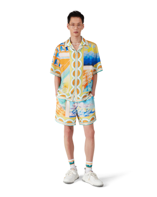 Surreal Pool Short Sleeve Silk Shirt