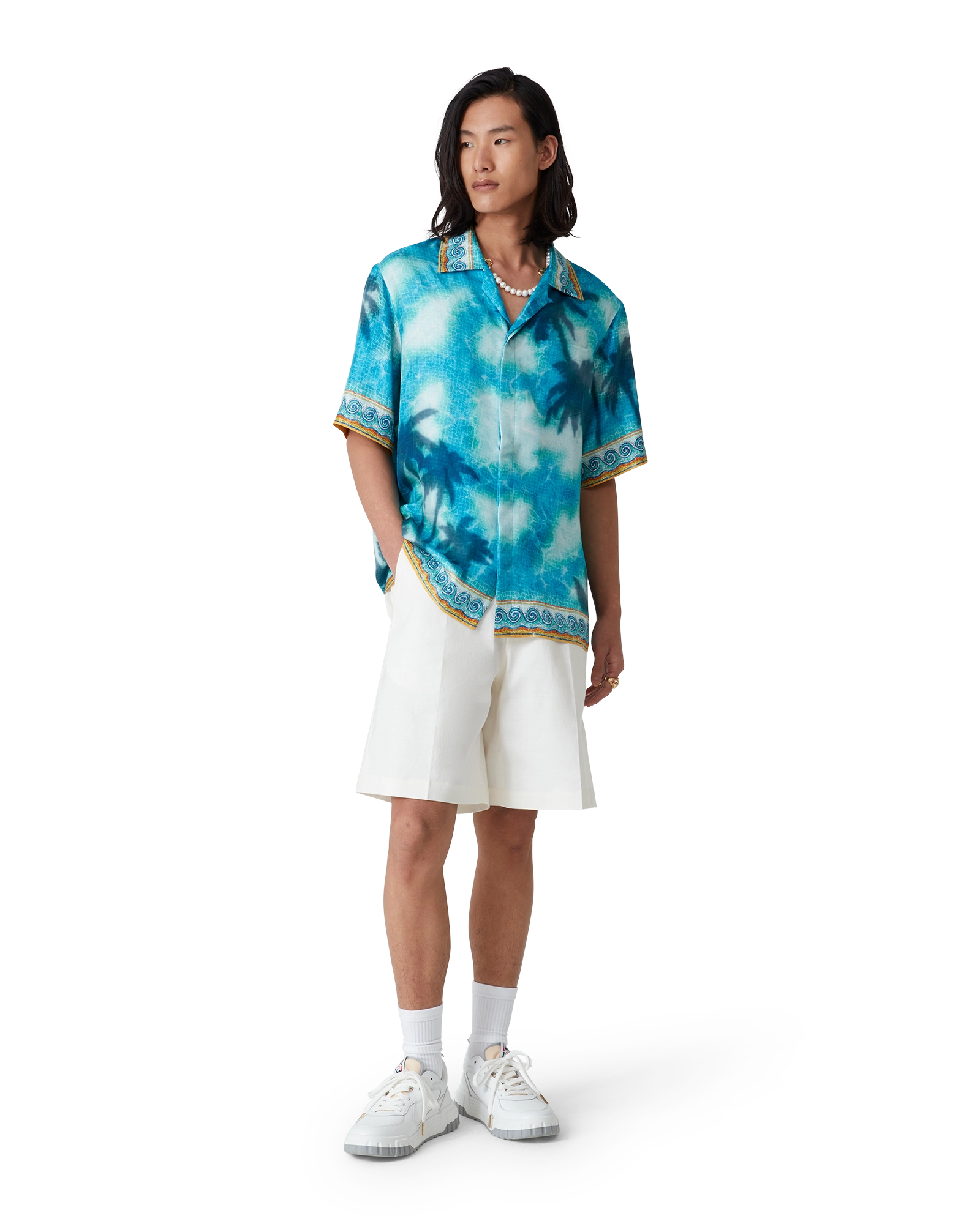 Linen Pleated Shorts