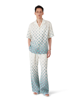 Gradient Monogram Short Sleeve Linen Shirt