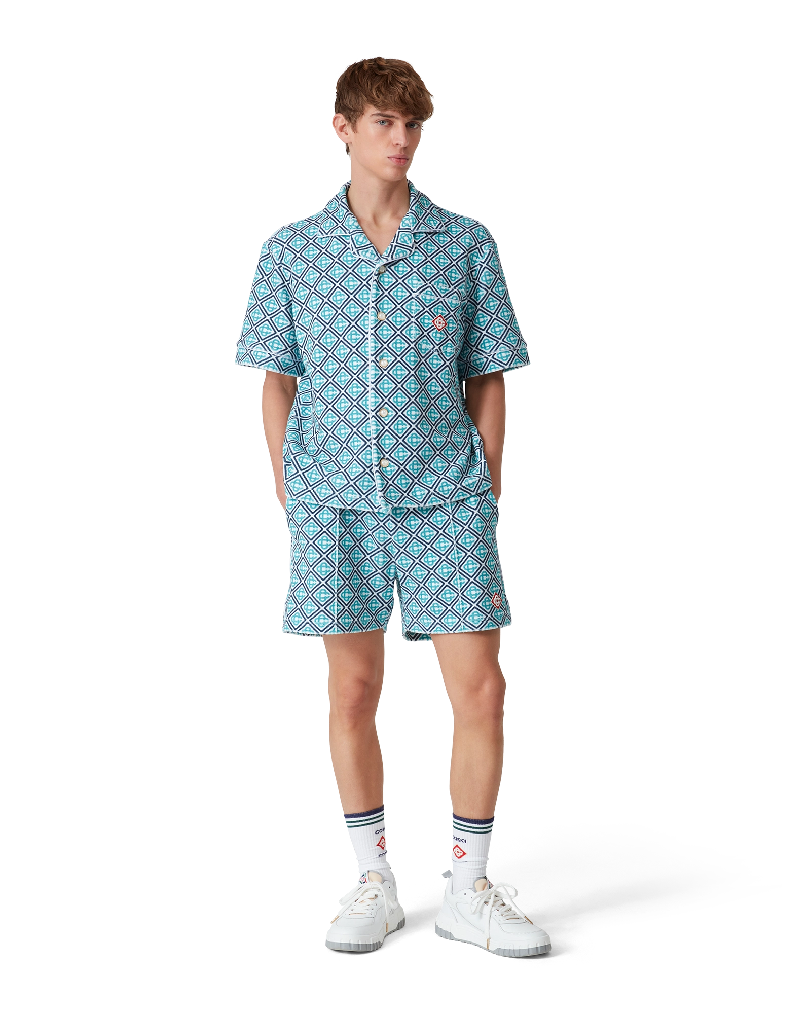 Monogram Short Sleeve Towelling Shirt